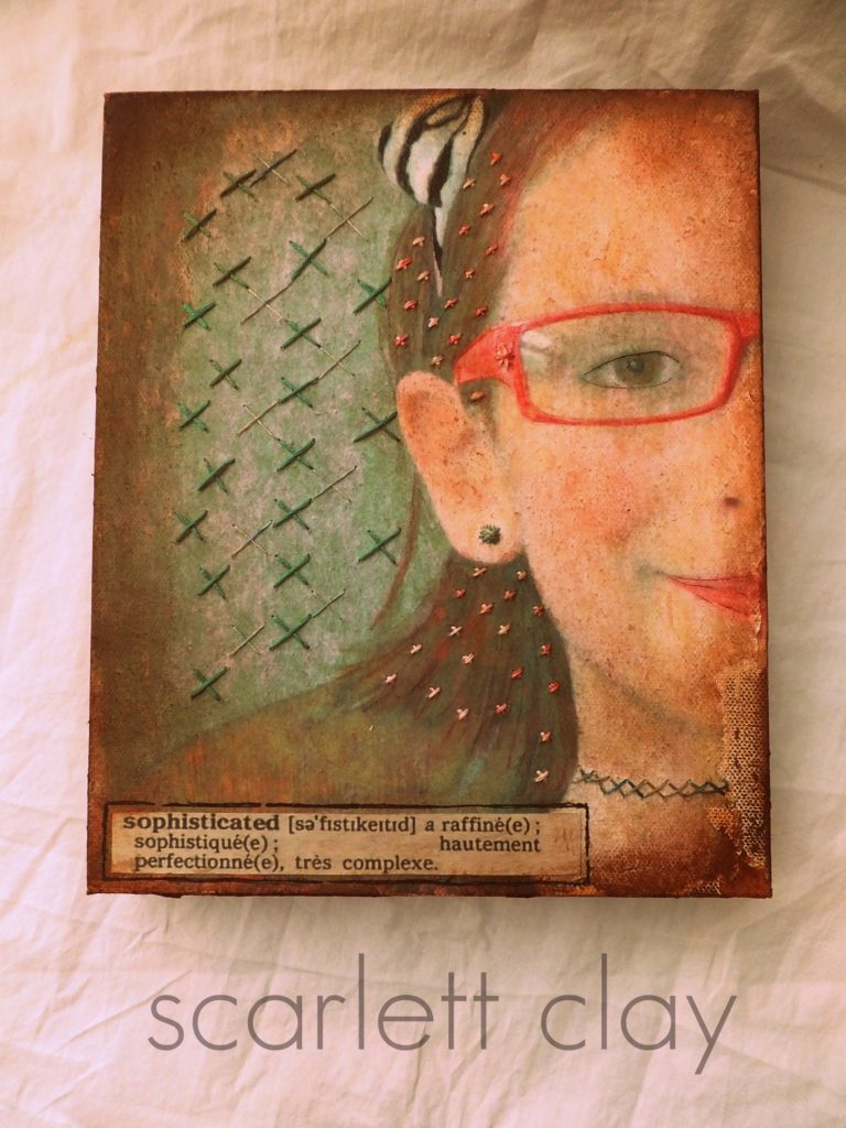Photo of S. with stitching